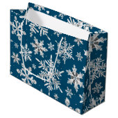 Aquarelle Snowflake Wrapper Grand sac cadeau (Devant Angle)