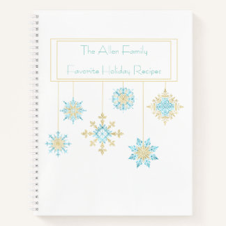 Aquarelle Snowflakes Livre de recettes d'hiver