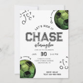 Aquarelle Soccer Invitation Anniversaire (Devant)