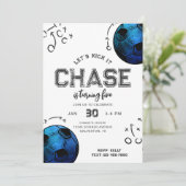 Aquarelle Soccer Invitation Anniversaire (Debout devant)