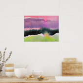 Aquarelle solaire Imaginaire rose 03 Poster (Cuisine)