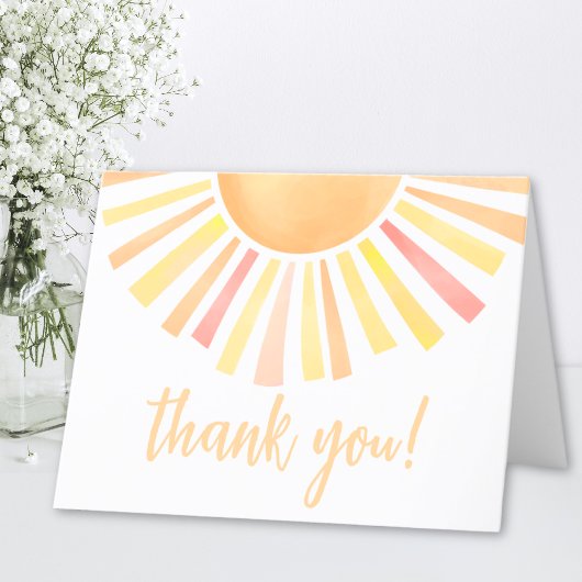 Aquarelle Soleil Ensoleillé Merci