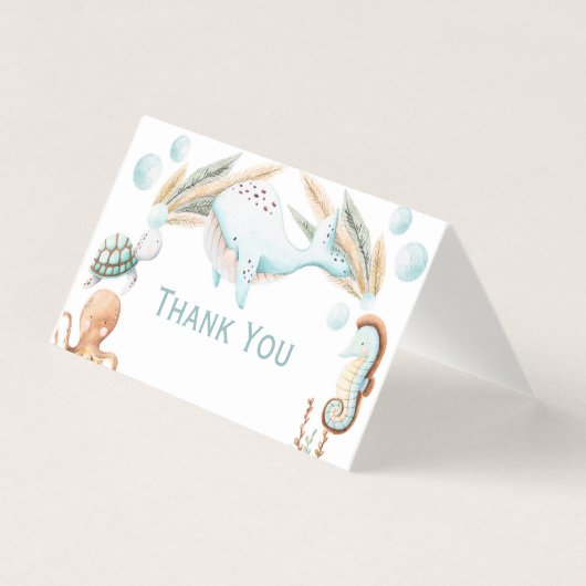 Aquarelle sous la mer Anniversaire Merci (Front)