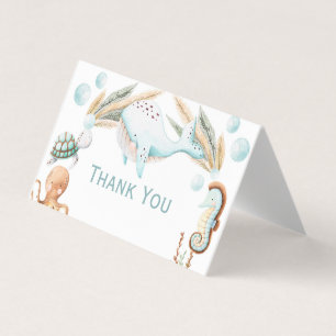 Aquarelle sous la mer Anniversaire Merci