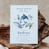 Aquarelle sous la mer Invitation d'anniversaire