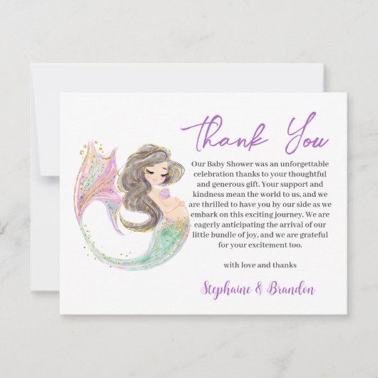 Aquarelle sous la mer Merci MERMAID (Devant)