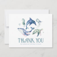 Aquarelle sous le Carte de remerciements plat de l