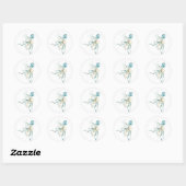 Aquarelle sous mer Stickers méduses (Feuille)