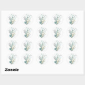 Aquarelle sous mer Stickers méduses (Feuille)