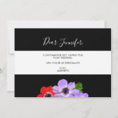 Aquarelle Soyez Ma Fille D'Honneur Carte De Sirène (Dos)