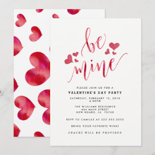 Aquarelle Soyez mien Invitations de la Saint Valen