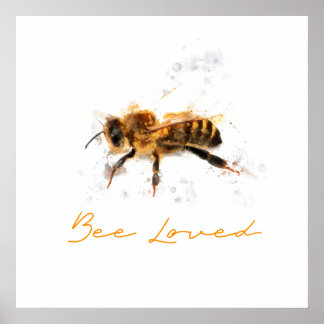 Aquarelle spéciale Bee Love poster Matte