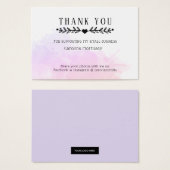 Aquarelle Splash Small Business Merci Insertion (Devant & derrière)