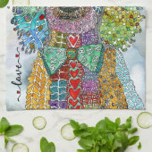 Aquarelle Standard Peinture Poodle Serviette de cu (Plié)