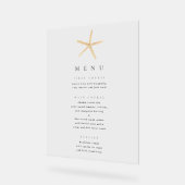 Aquarelle Starfish Menu de mariage élégant
