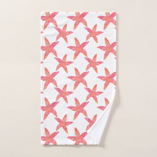 Aquarelle Starfish Motif (Serviette à main)