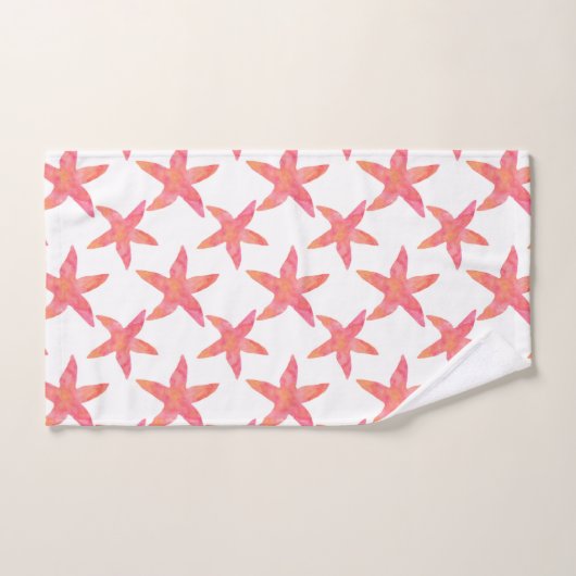 Aquarelle Starfish Motif (Serviette à main)