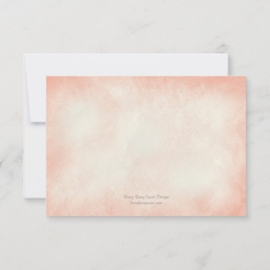 Aquarelle Starfish RSVP/Carte de réponse Corail (Dos)