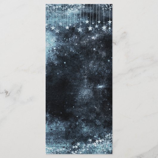 Aquarelle Starry Night Celestial Mariage Menu (Dos)