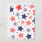 Aquarelle Stars 4 juillet Invitation du parti (Dos)
