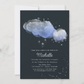 Aquarelle Stars Nuit Ciel Douche Invitation (Devant)