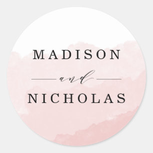 Aquarelle Stickers Favor Mariage