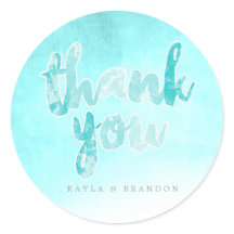 Aquarelle - Stickers Mariage - Turquoise | MARIAGE