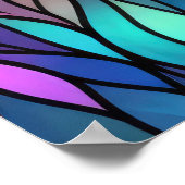 Aquarelle Style verre tendu Lion 2:3 Poster (Coin)