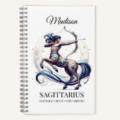 Aquarelle stylée Sagittarius Custom Journal (Recto)