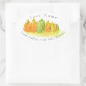 Aquarelle, stylo et encre Étiquette d'automne (Sac)