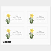 Aquarelle, stylo et Étiquette jonquille d'encre (Feuille)