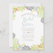 Aquarelle Succulente Bliss | INVITATION FÊTE DES M (Devant)