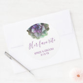 Aquarelle Succulente | Étiquette de mariage favori (Enveloppe)