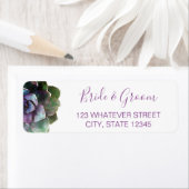 Aquarelle Succulente | ÉTIQUETTE MARIAGE (En situation)