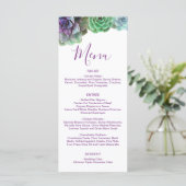 Aquarelle Succulente | Menu Mariage (Debout devant)