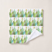 Aquarelle succulente motif de Cactus Garden Cute (Gant de toilette)