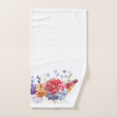 Aquarelle Succulente Sur Serviette Blanche (Serviette à main)