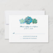 Aquarelle Succulente Trio | Mariage RSVP (Devant)