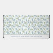 Aquarelle Succulents Bleu et Vert Texte personnali (Recto)