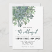 Aquarelle Succulents Faire-part de mariage rustiqu (Devant)