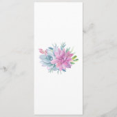 Aquarelle Succulents Menus (Dos)