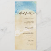 Aquarelle SummerCoastal Beach Wedding Menu (Devant)