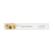 Aquarelle Sunflower Étiquette de adresse (Individuel)