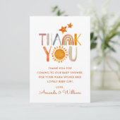 Aquarelle Sunshine Rainbow Merci Baby shower (Debout devant)