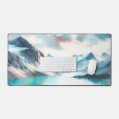 Aquarelle Superbes lacs glaciaires turquoise (Clavier et souris)