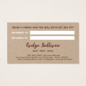 Aquarelle sur carte de référence papier kraft (Dos)