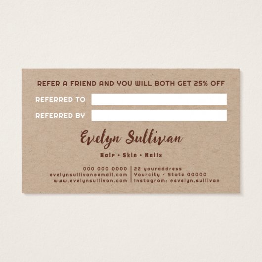 Aquarelle sur carte de référence papier kraft (Dos)