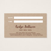 Aquarelle sur carte de rendez-vous papier kraft (Dos)