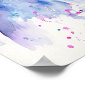 Aquarelle surprisé Poster Portrait de chat (Coin)