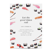 Aquarelle Sushi Anniversaire Fête Invitation